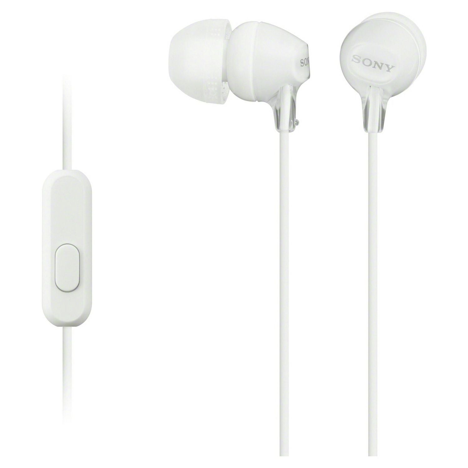 Sony white in-ear wired headphones with microphone - British product