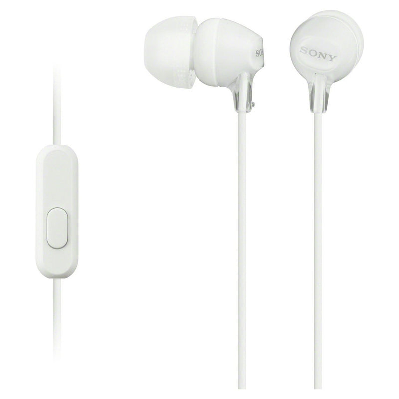 Sony white in-ear wired headphones with microphone - British product