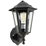 Argos Home black outdoor lantern, glass and aluminium, imported from the UK