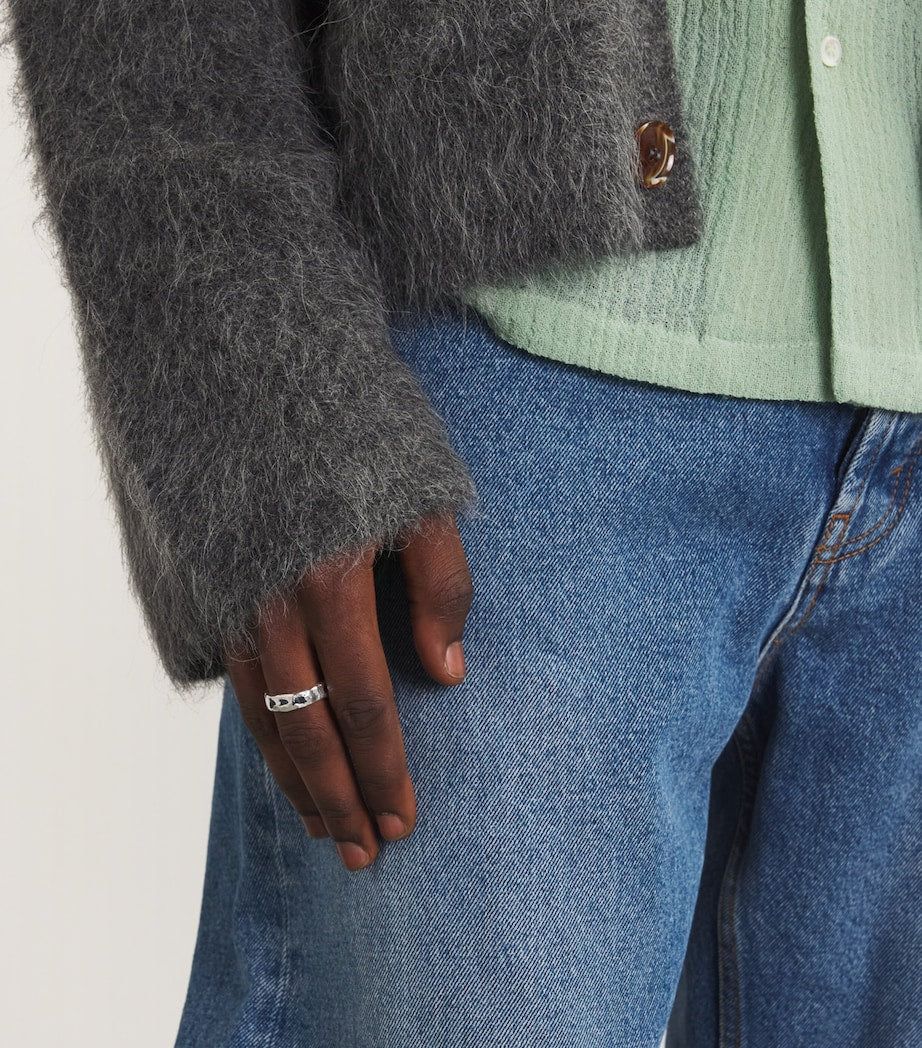 The Ouze sterling silver and sapphire ring - British product
