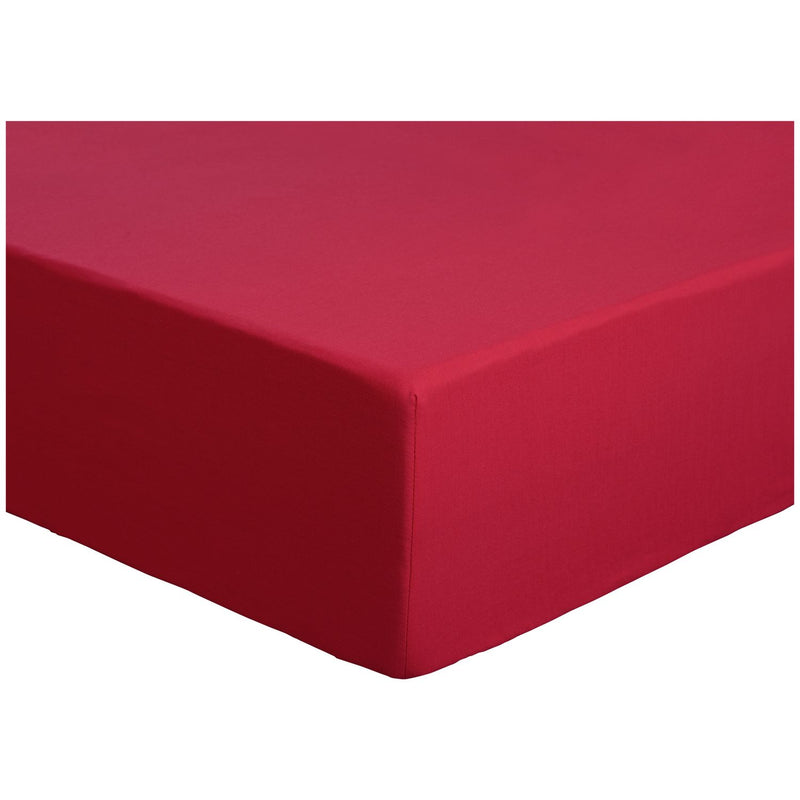 Habitat Easycare Plain Red Fitted Sheet - Single