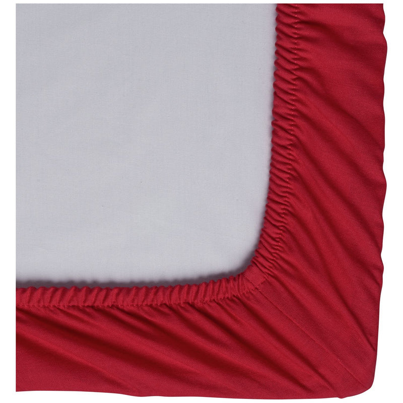 Habitat Easycare Plain Red Fitted Sheet - Single