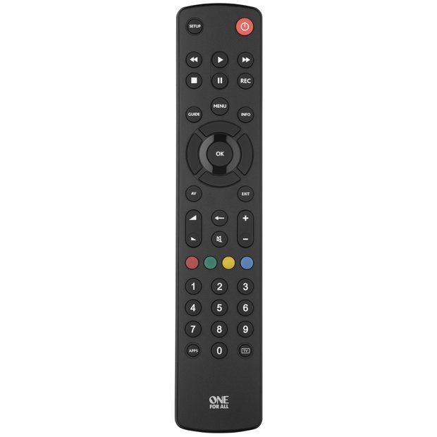 One For All Contour universal TV remote control, UK version