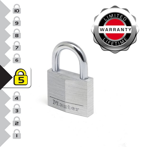 Master Lock aluminium padlock twin pack (British brand)