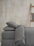 Charcoal grey flat bed sheet - British product