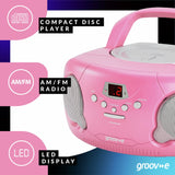 Groov-e Boombox CD player radio blue portable (British brand)