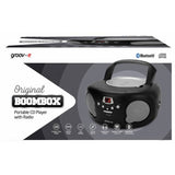 Groov-e Boombox CD Player with Radio Black - British product