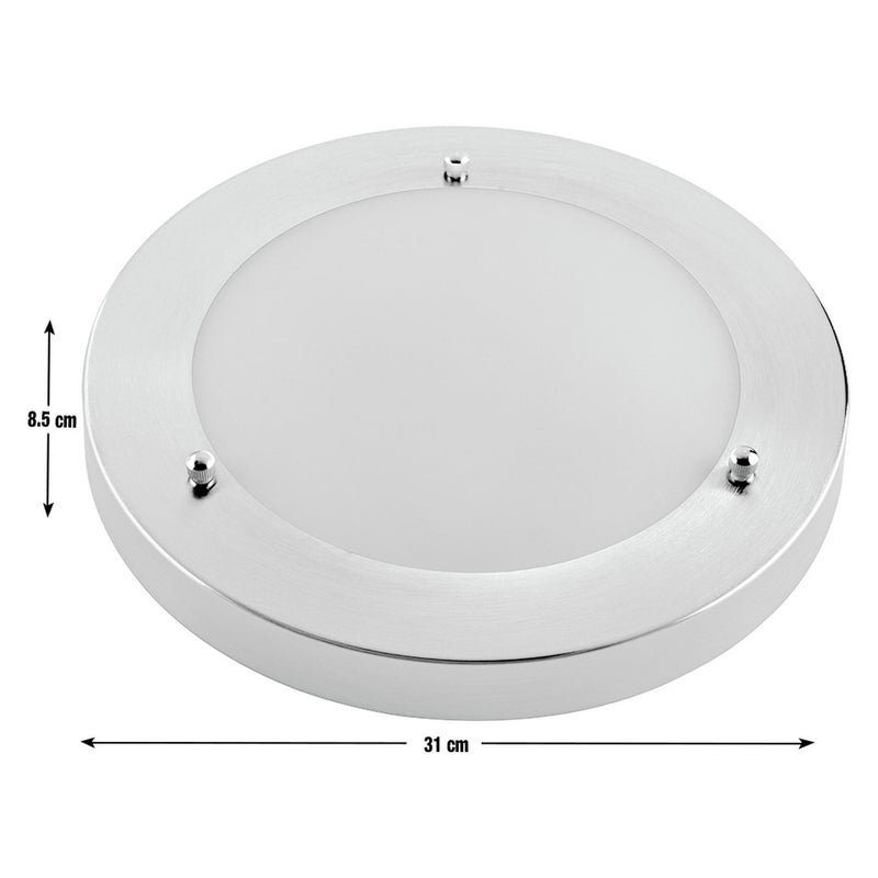Argos Home chrome flush ceiling light, UK version