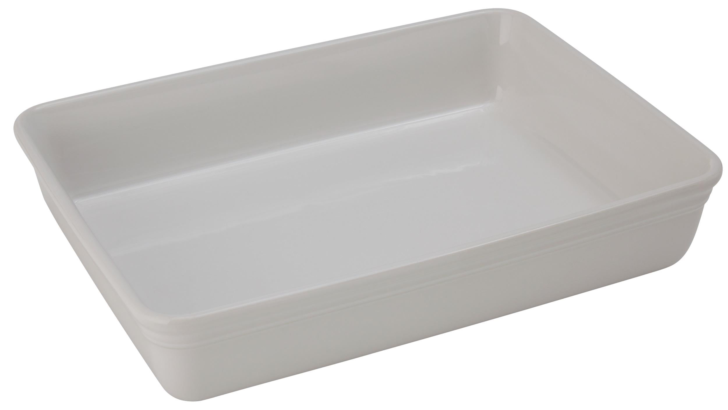 Habitat White Stoneware Large Rectangular Roaster GOODS Sainsburys   