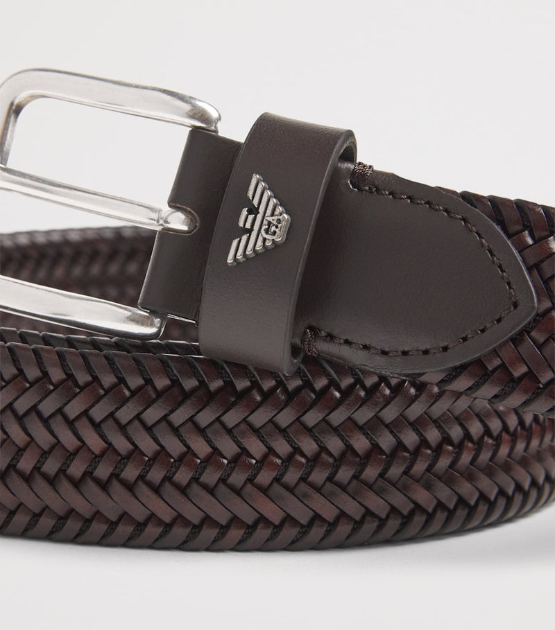 Emporio Armani woven leather belt 3cm - British product