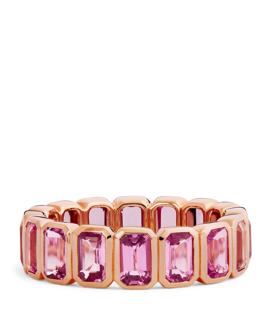 Anita Ko rose gold and pink sapphire bezel ring - British product