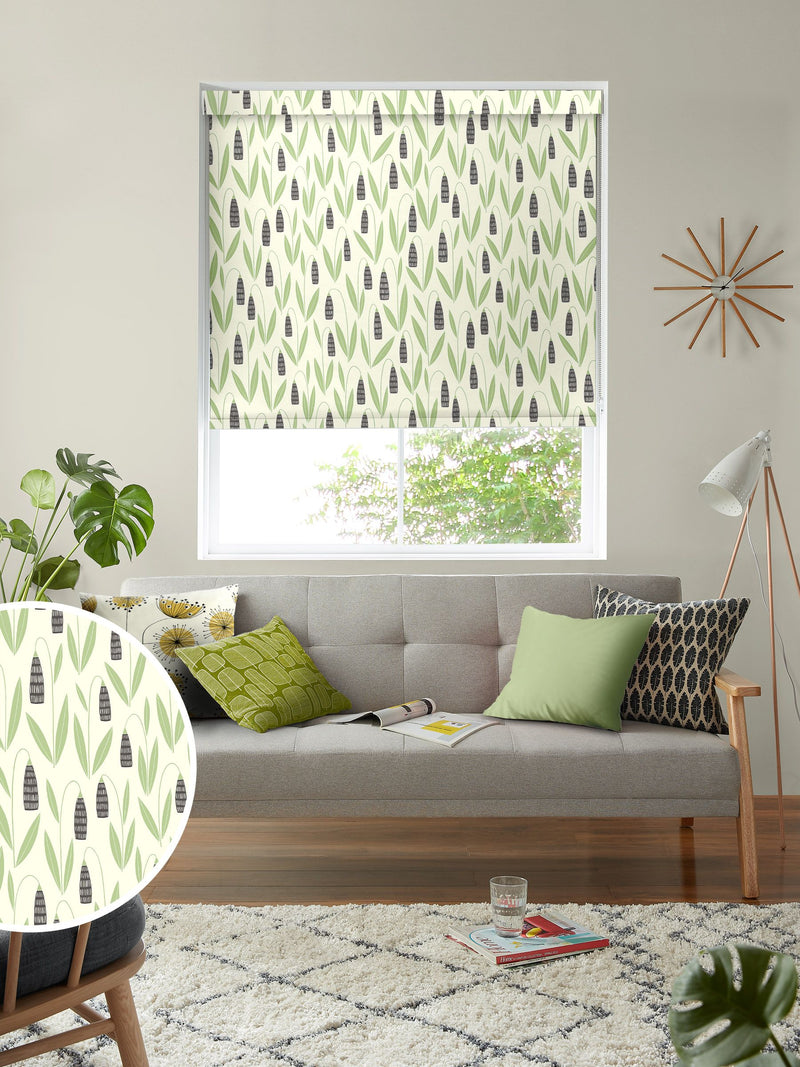 MissPrint Snow Drops made to measure roller blind - British product