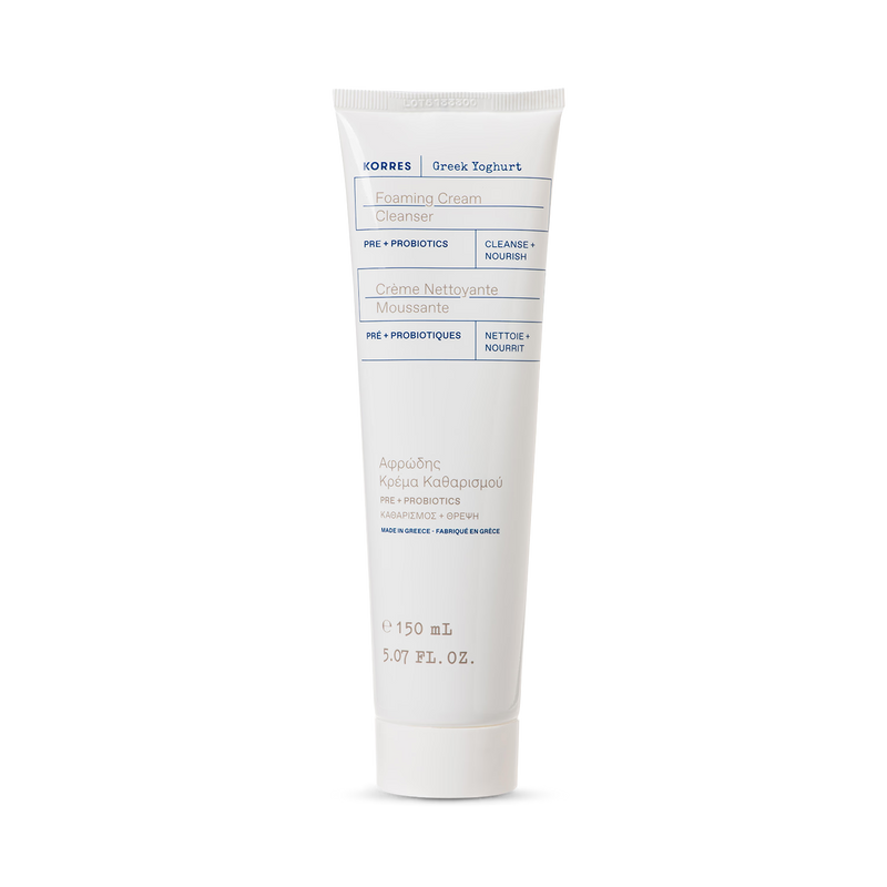 Korres foaming cream cleanser with pre and probiotics 150ml (British brand)