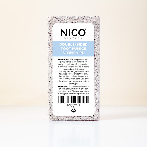 Nico Stevens Essentials Double Sided Pumice Stone + PU, Blue GOODS Superdrug   