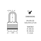 Master Lock weatherproof laminated steel padlock, UK version