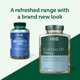 Holland & Barrett Pure Cod Liver Oil 1000mg 240 Capsules Omega 3 Supplements & Fish Oils Holland&Barrett