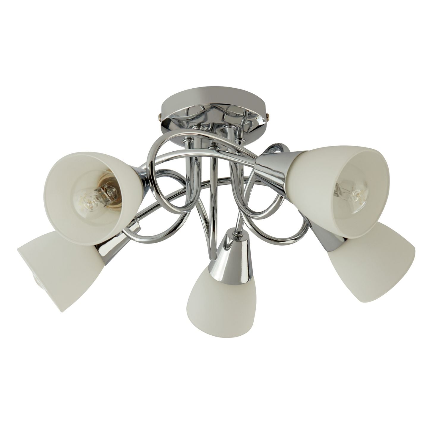 Argos Home Curico 5 light ceiling light chrome glass - British product