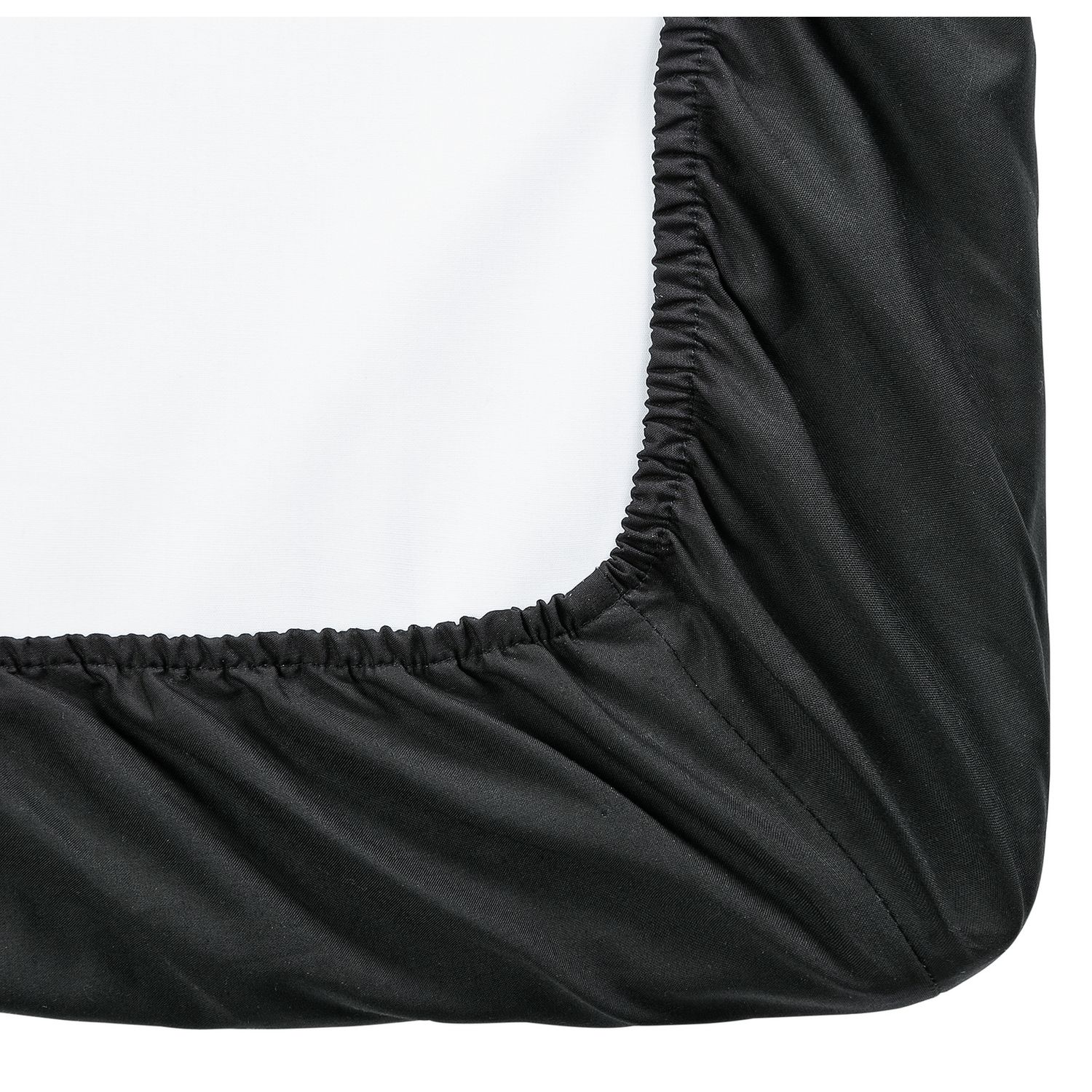 Habitat Cotton Rich 180 TC Plain Black Fitted Sheet - King