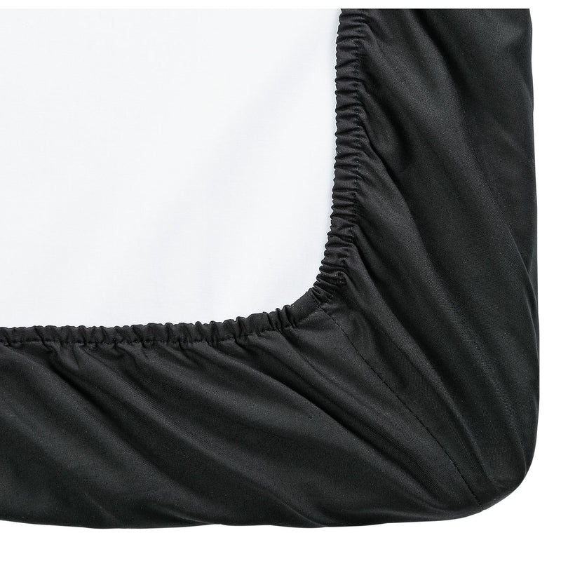 Habitat Cotton Rich 180 TC Plain Black Fitted Sheet - King