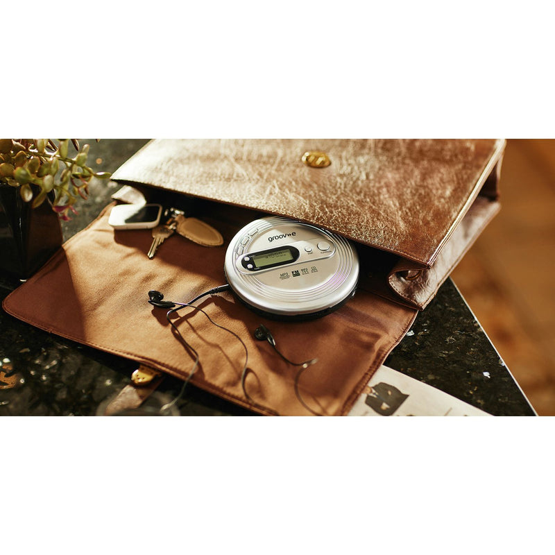 Groov-e retro personal CD player silver - British product