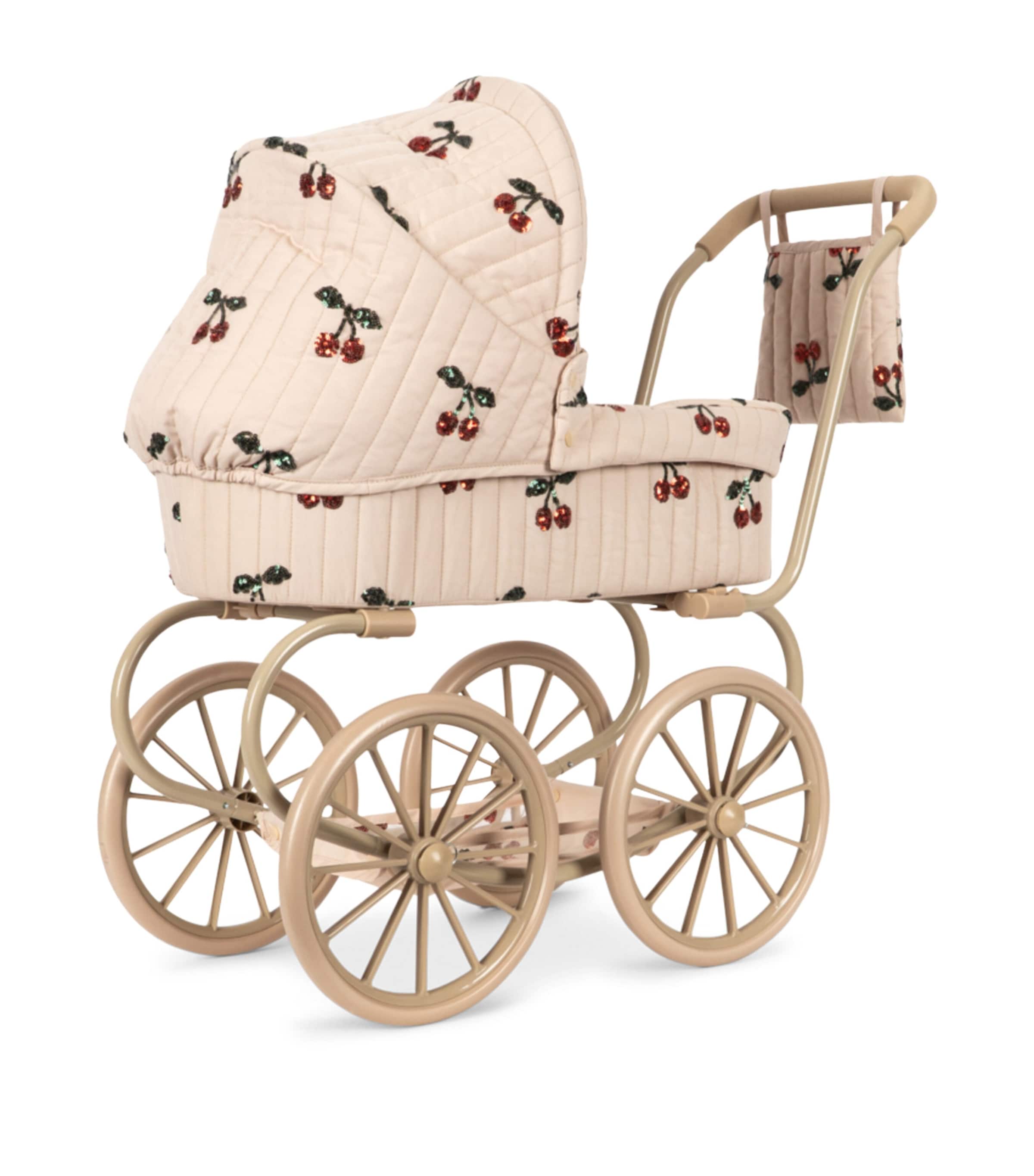 Konges Slojd sequinned Minnie doll pram, imported from the UK