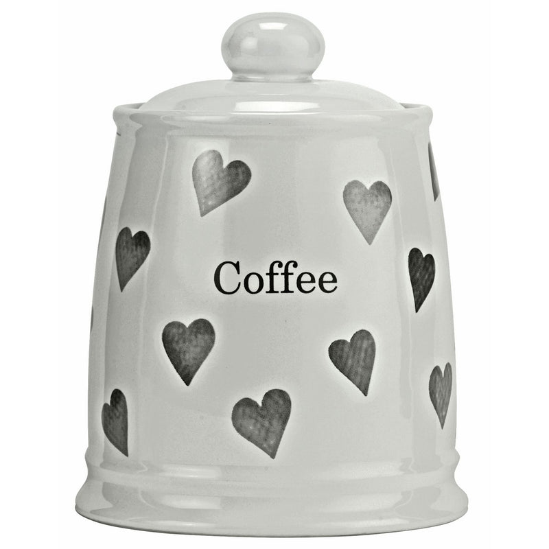 Argos Home set of 3 grey heart storage jars, imported from the UK