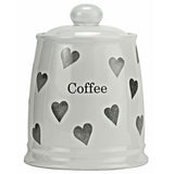 Argos Home set of 3 grey heart storage jars, imported from the UK
