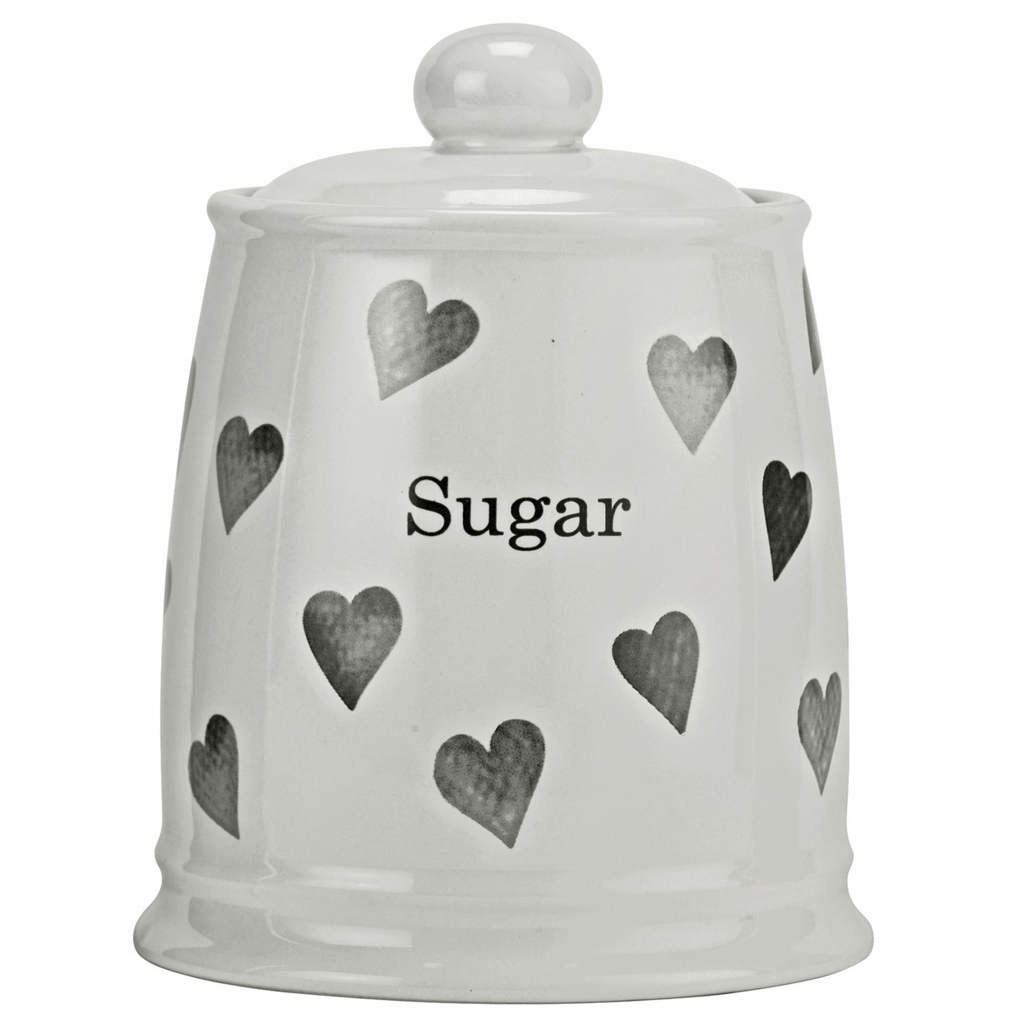 Argos Home set of 3 grey heart storage jars, imported from the UK