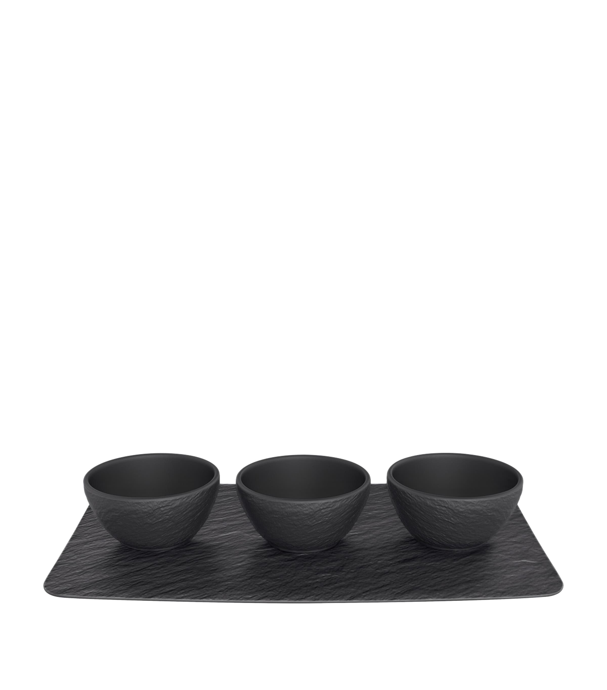 Villeroy & Boch Manufacture Rock 3-piece dip set (British brand)