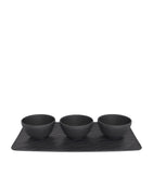 Villeroy & Boch Manufacture Rock 3-piece dip set (British brand)