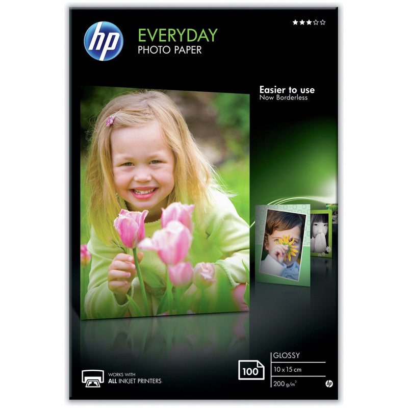 HP Everyday gloss photo paper 100 sheets 10x15cm (British brand)