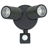 Luceco twin black PIR LED spotlights - British product