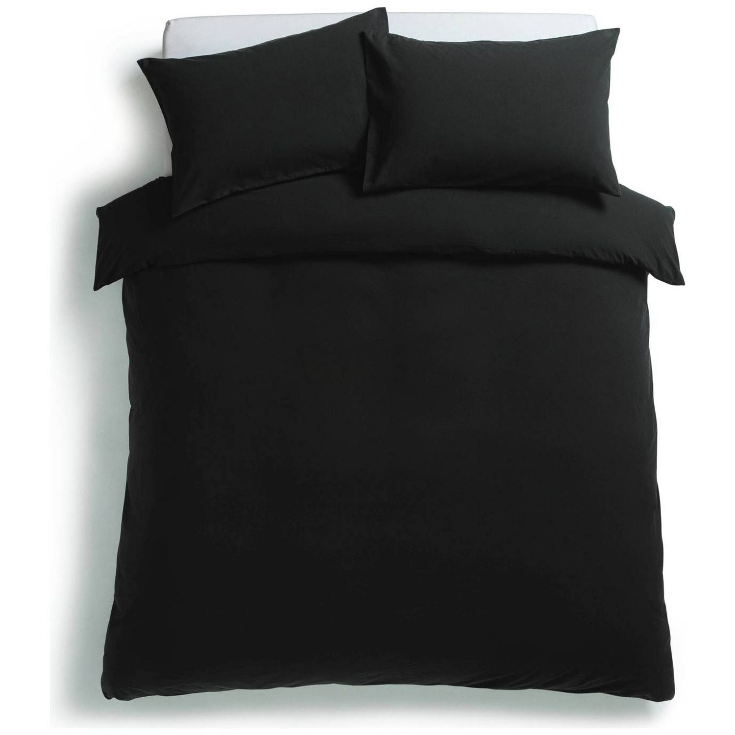 Habitat stonewashed cotton double bedding set in charcoal - British product
