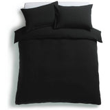 Habitat stonewashed cotton double bedding set in charcoal - British product