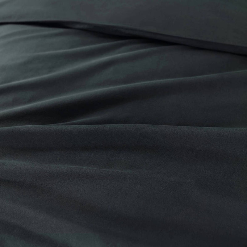 Habitat stonewashed cotton double bedding set in charcoal - British product