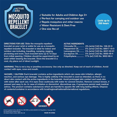 Superdrug Active Era Mosquito Repellent Bands 3 Colours 12 Pack Insect Repellent- Buy online at McGrocer