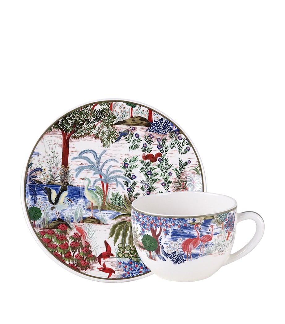 Gien Jardin du Palais teacup and saucer set 260ml - British product