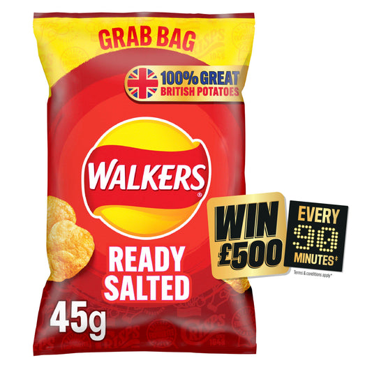 Walkers Ready Salted Crisps 45g - McGrocer