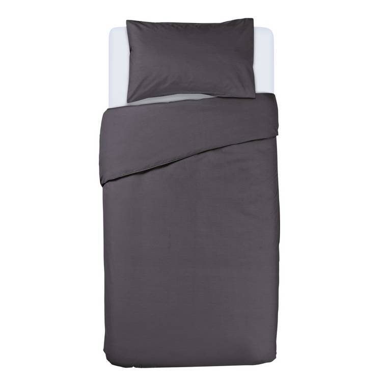 Habitat cotton rich 180 TC bedding set charcoal single (British brand)