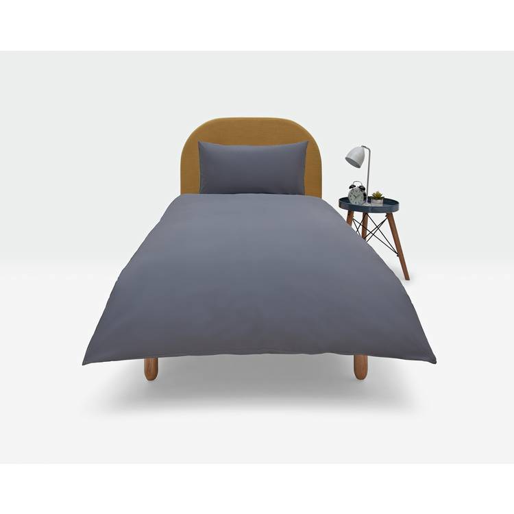 Habitat cotton rich 180 TC bedding set charcoal single (British brand)