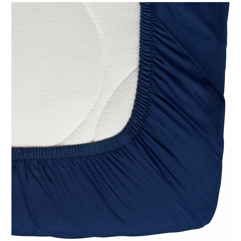 Habitat Cotton Rich 180 TC Plain Navy Fitted Sheet - King