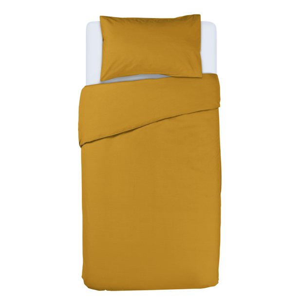 Habitat bedding set plain yellow single, imported from the UK