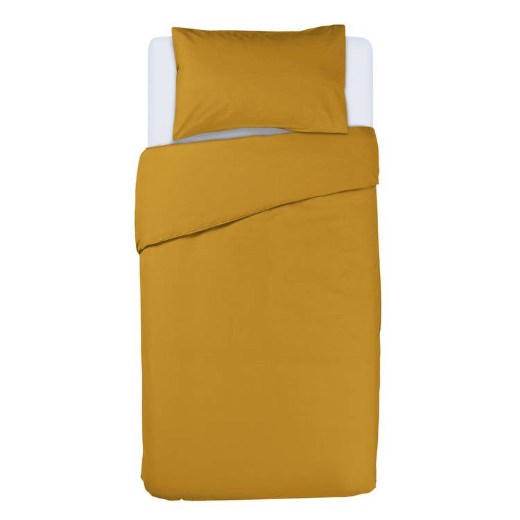 Habitat bedding set plain yellow single, imported from the UK