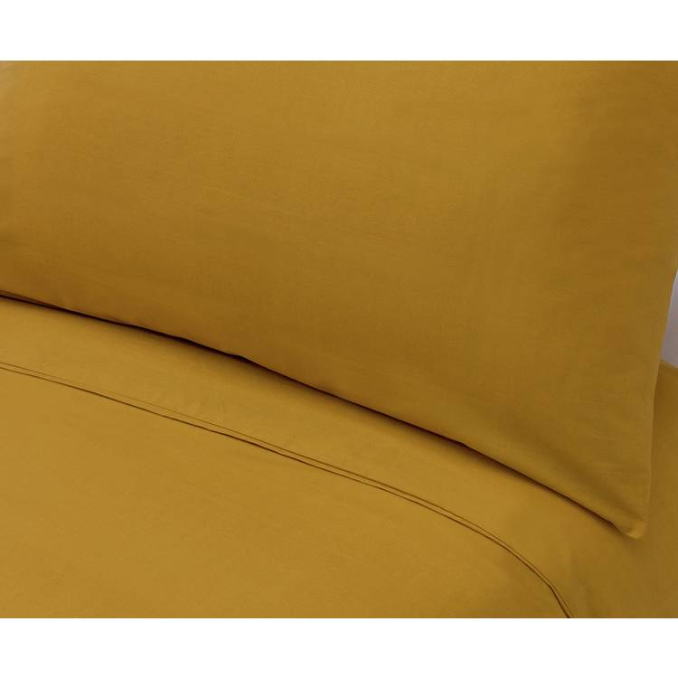 Habitat bedding set plain yellow single, imported from the UK