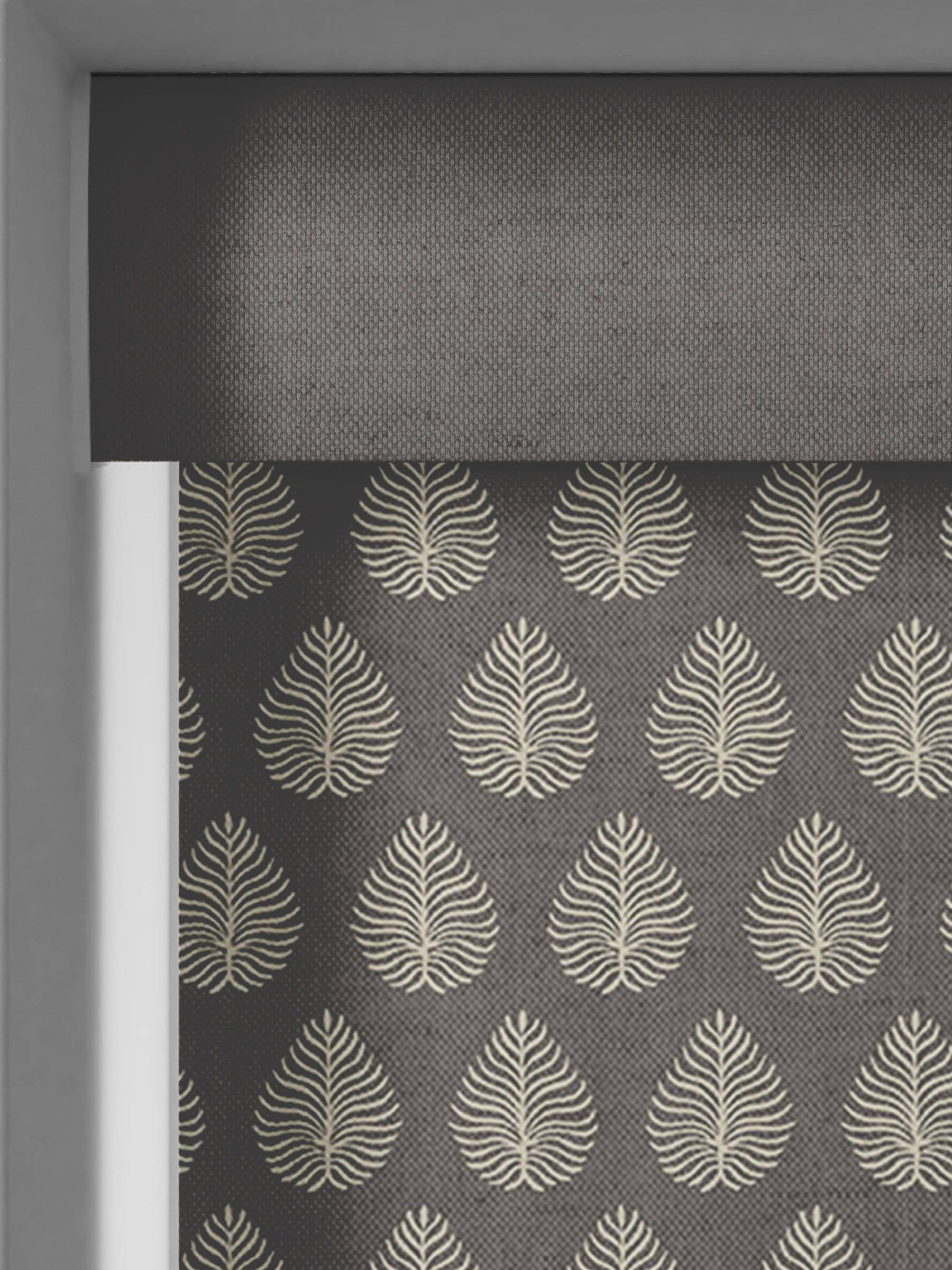 Emily Bond roller blinds Smoke Jaipur, imported from the UK