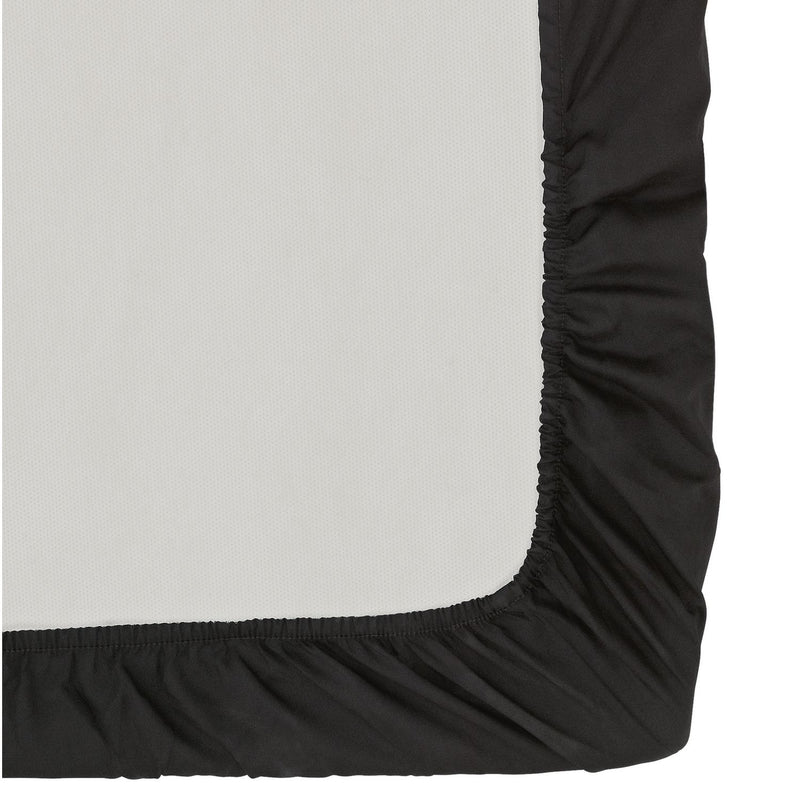 Habitat Cotton Rich 180 TC Plain Black Fitted Sheet - Double