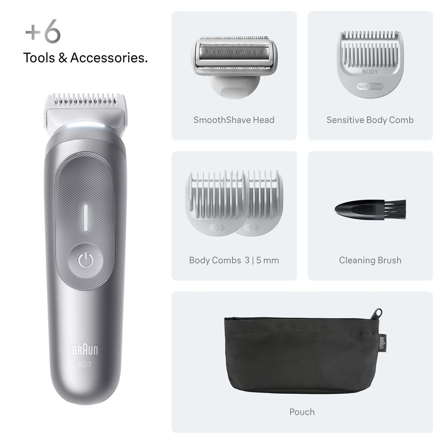 Braun Body Groomer Series 7 BG7550 waterproof trimmer, UK version