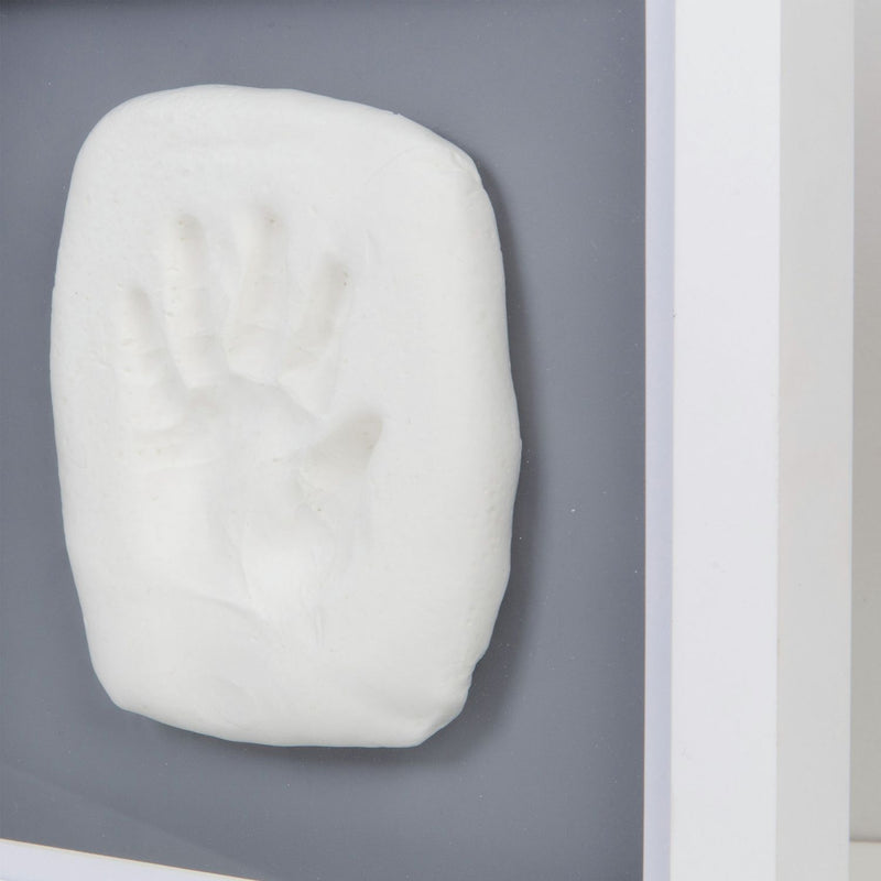 Bambino white photo frame and hand mould kit - British product