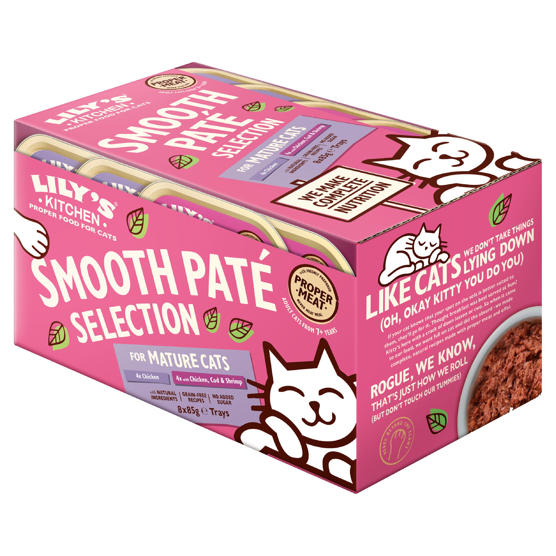 Lily's Kitchen Smooth Paté Selection Complete Mature Cat Food 8x85g GOODS Sainsburys   