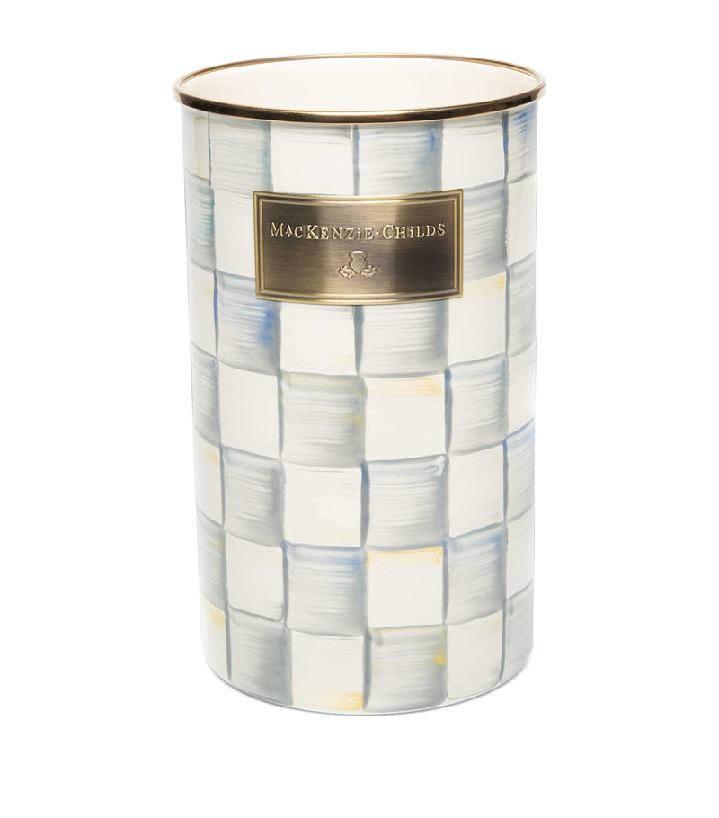 MacKenzie-Childs Sterling Check utensil holder 21.5cm, imported from the UK